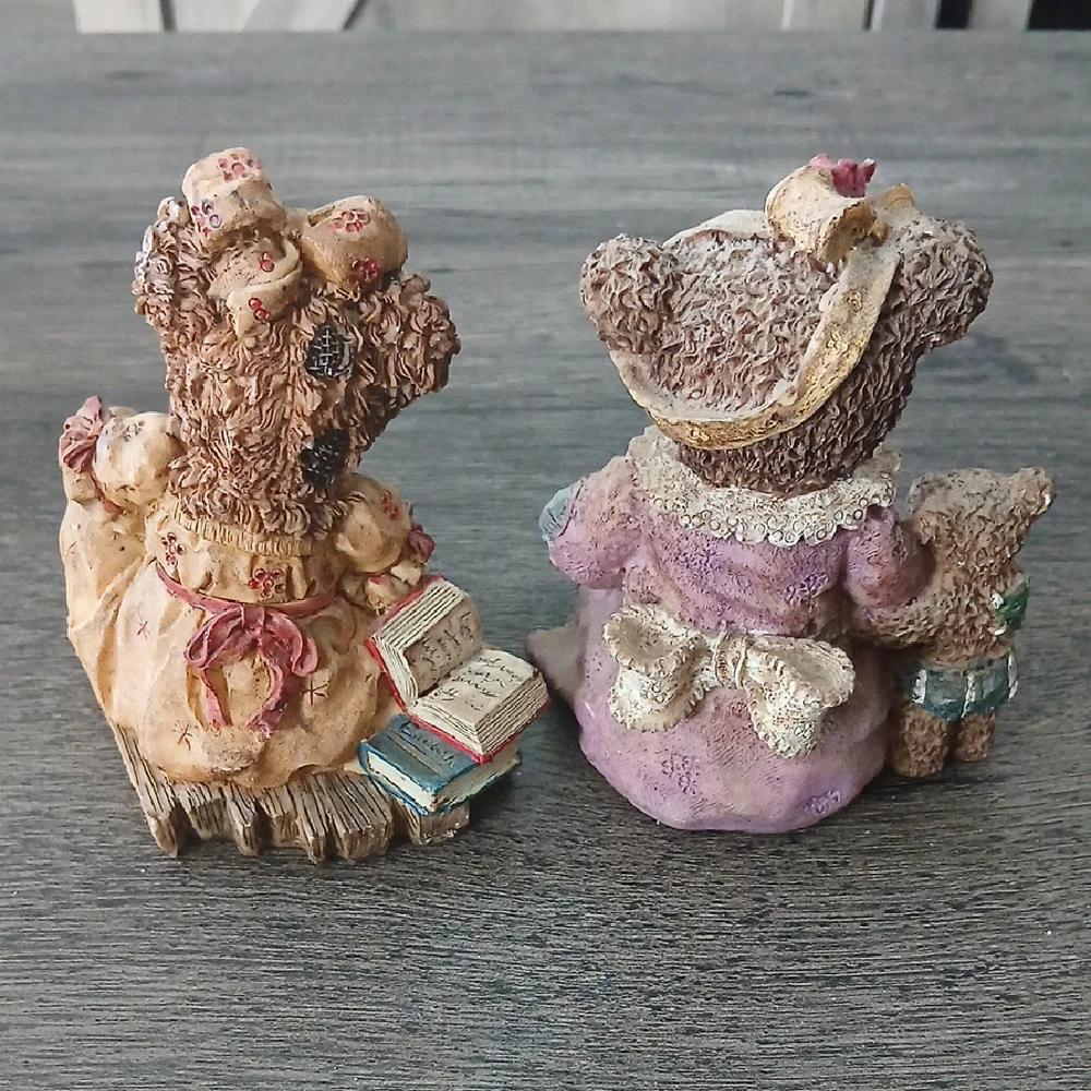 Charming Bear Figurine Set - Brown and Cream - Picture 3 of 4